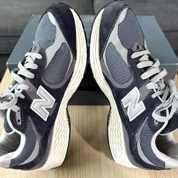 New Balance 2002R Eclipse Raincloud Blue Navy Suede Casual Men's Size 10.5